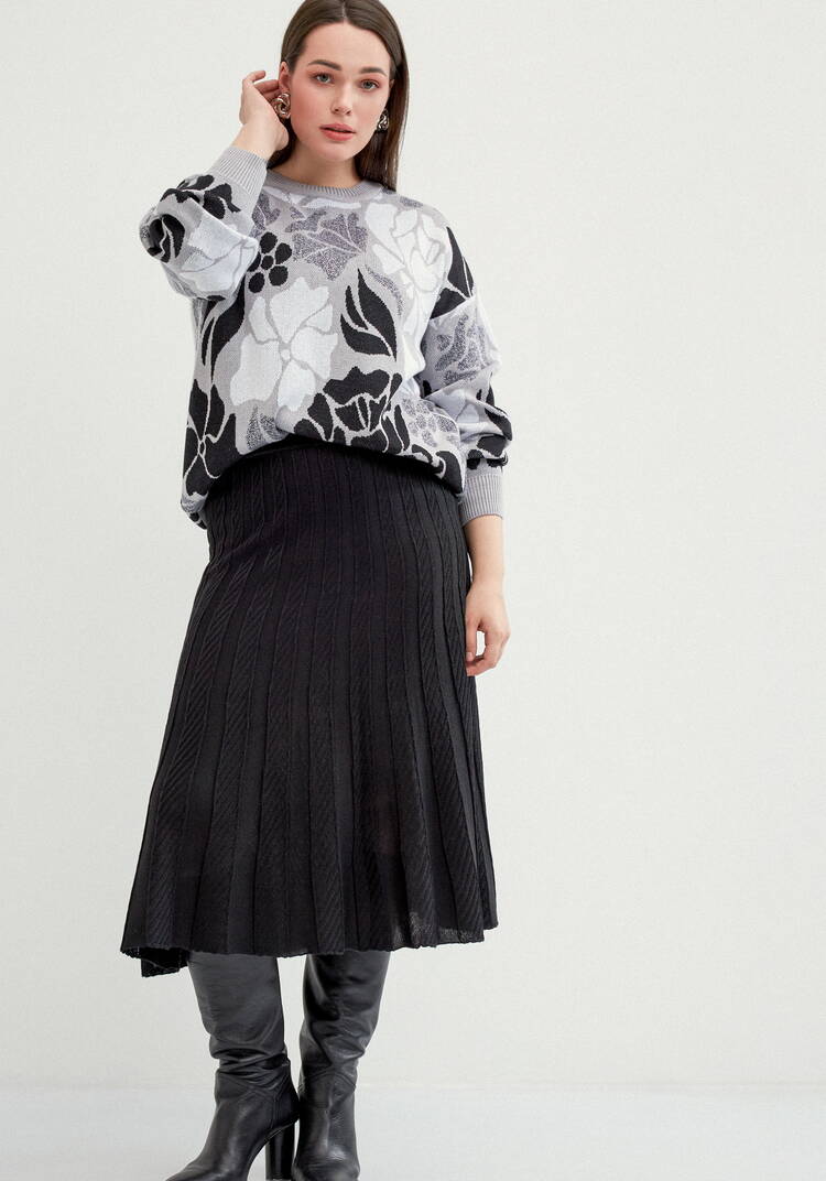 Юбка миди А-силуэта с переплетениями шир.  750, рис. 24