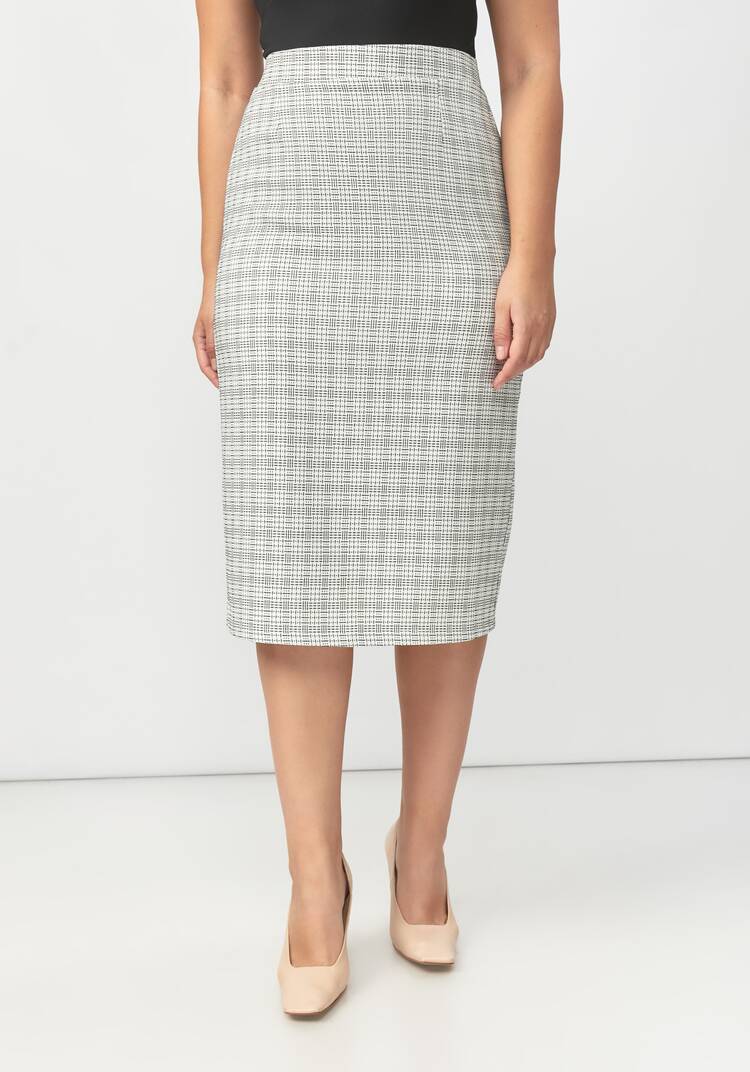 Юбка из фактурной ткани с поясом шир.  750, рис. 9