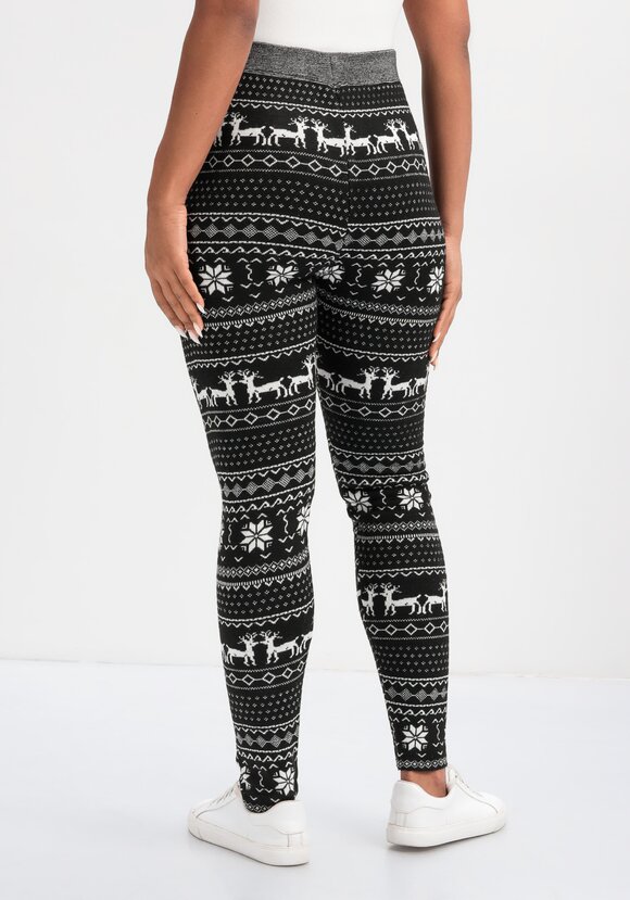 Леггинсы с начесом и зимним орнаментом шир.  580, рис. 9