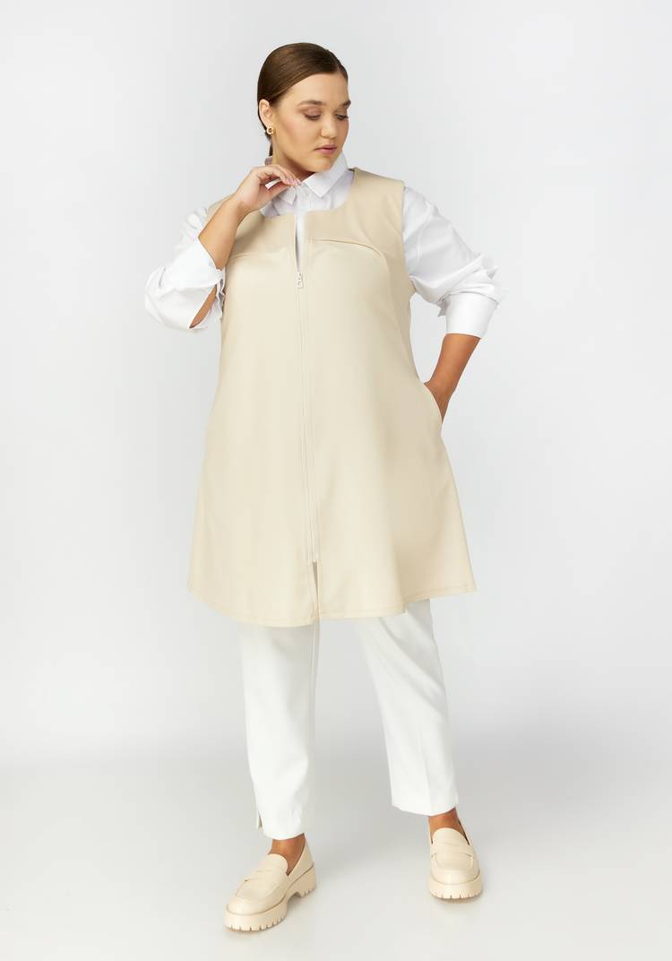 Жилет на молнии с круглым воротом шир.  750, рис. 9