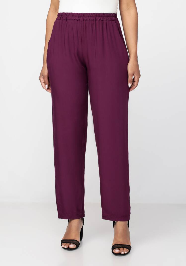 Брюки прямые с резинкой по поясу шир.  750, рис. 18