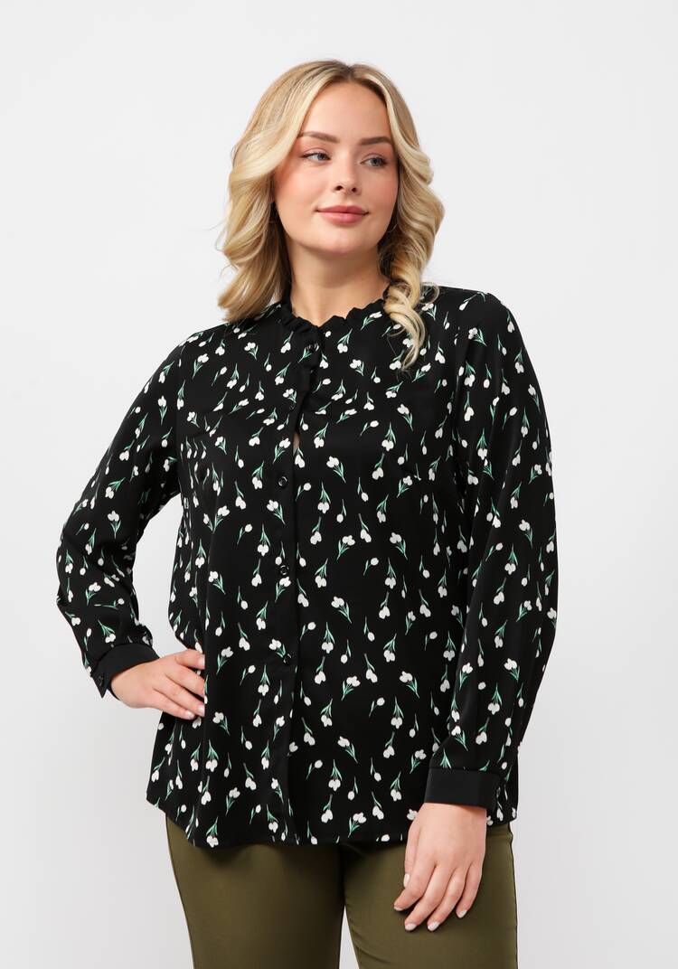 Блуза со съемным воротником на завязке шир.  750, рис. 8