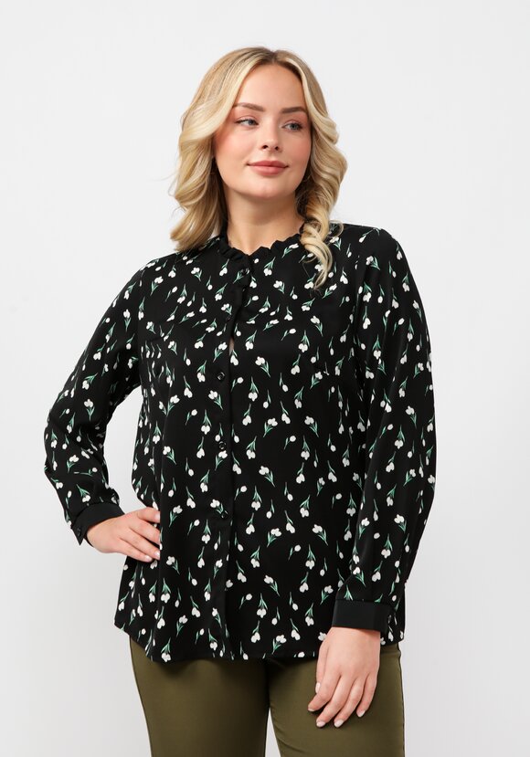 Блуза со съемным воротником на завязке шир.  580, рис. 8