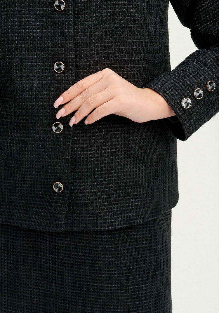 Пиджак из твида однобортный шир.  750, рис. 13