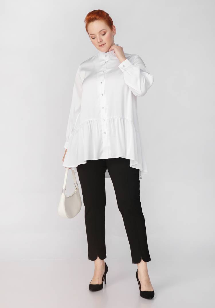 Блуза с воланом по низу шир.  750, рис. 3