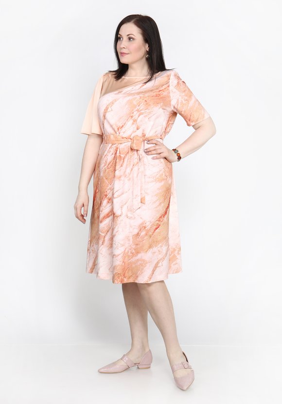 Платье прямого силуэта с круглым воротом шир.  580, рис. 3