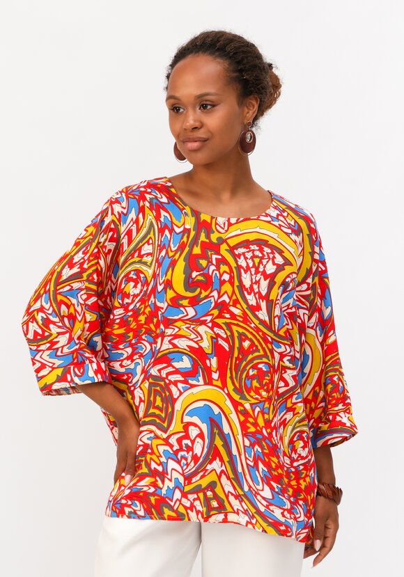 Блуза  с цельнокроеным рукавом шир.  580, рис. 9