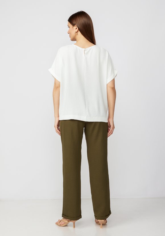 Комплект с ярким принтом на блузе шир.  580, рис. 21