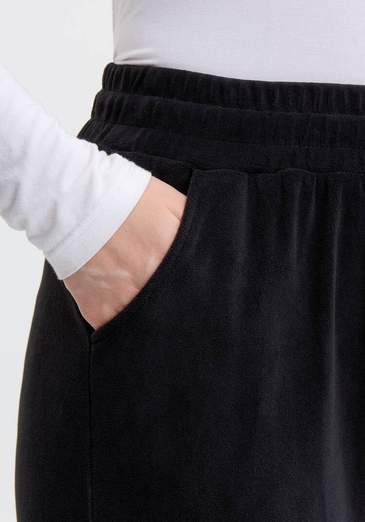 Брюки велюровые прямые на резинке по поясу шир.  750, рис. 23