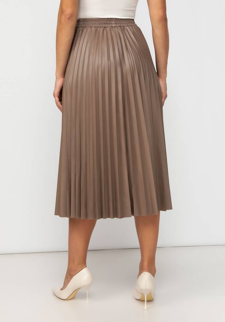 Юбка плиссированная из экокожи шир.  750, рис. 3