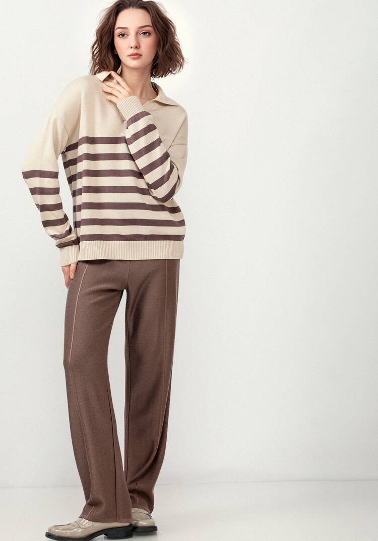 Джемпер поло в полоску шир.  750, рис. 23