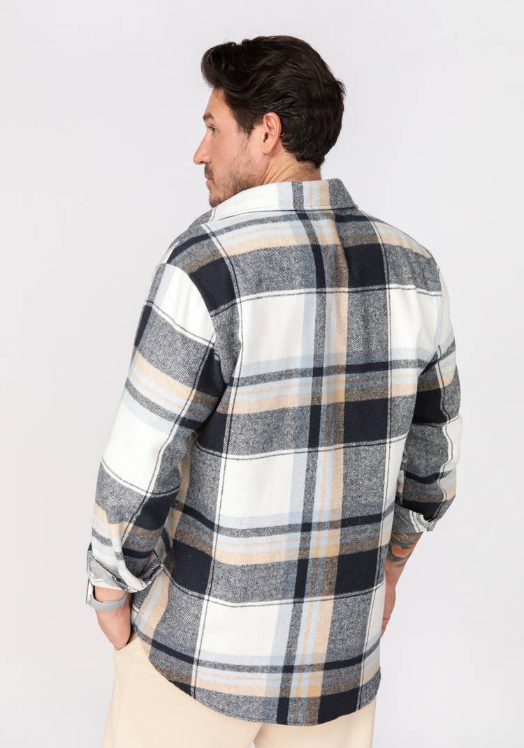 Рубашка мужская в крупную клетку шир.  750, рис. 3