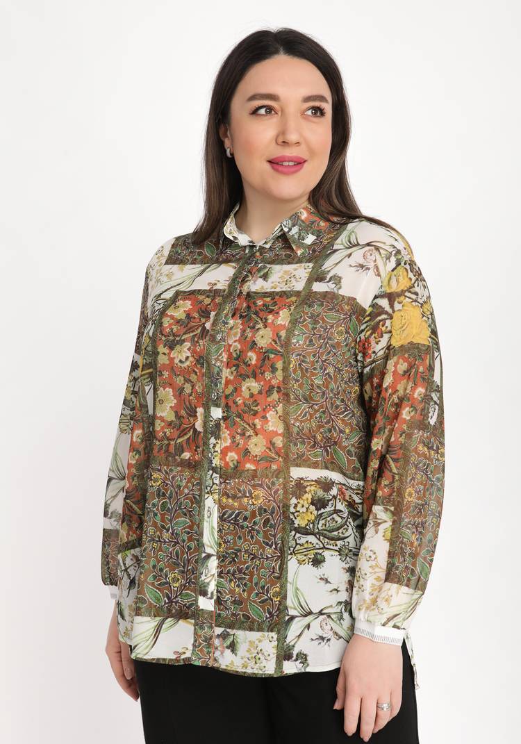 Блуза Живописный натюрморт шир.  750, рис. 1