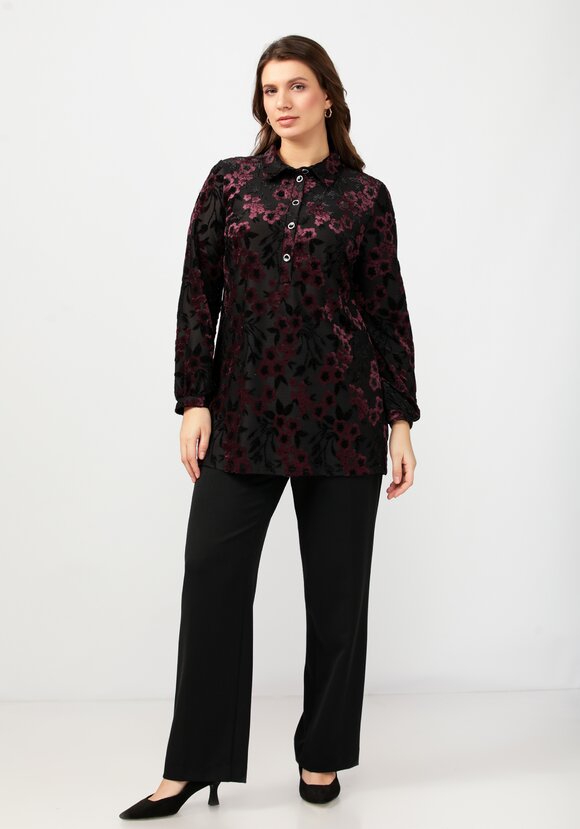 Туника с планкой на пуговицах шир.  580, рис. 2