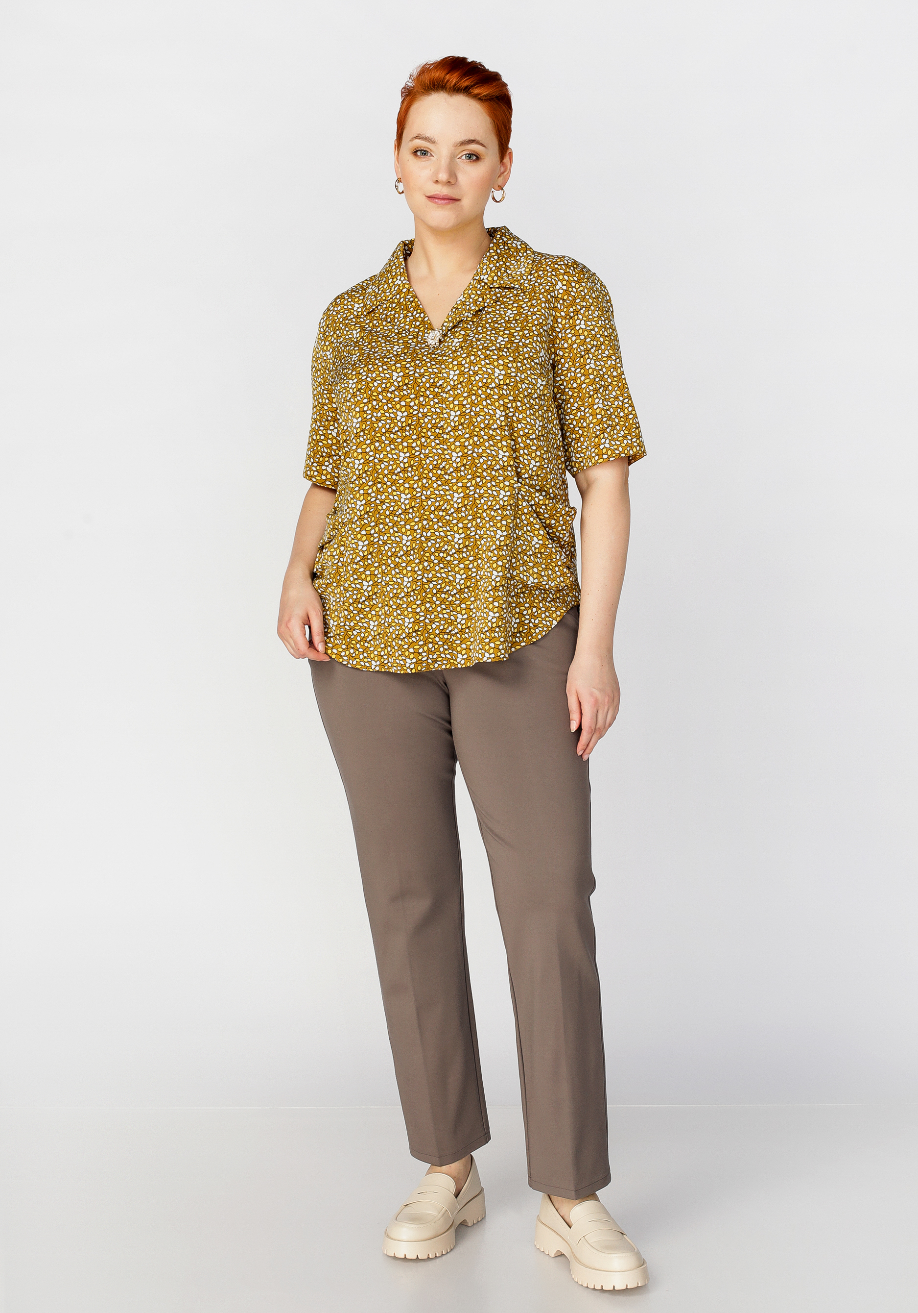 Блуза с цветочным принтом "Лейла", размер 54 - фото 10