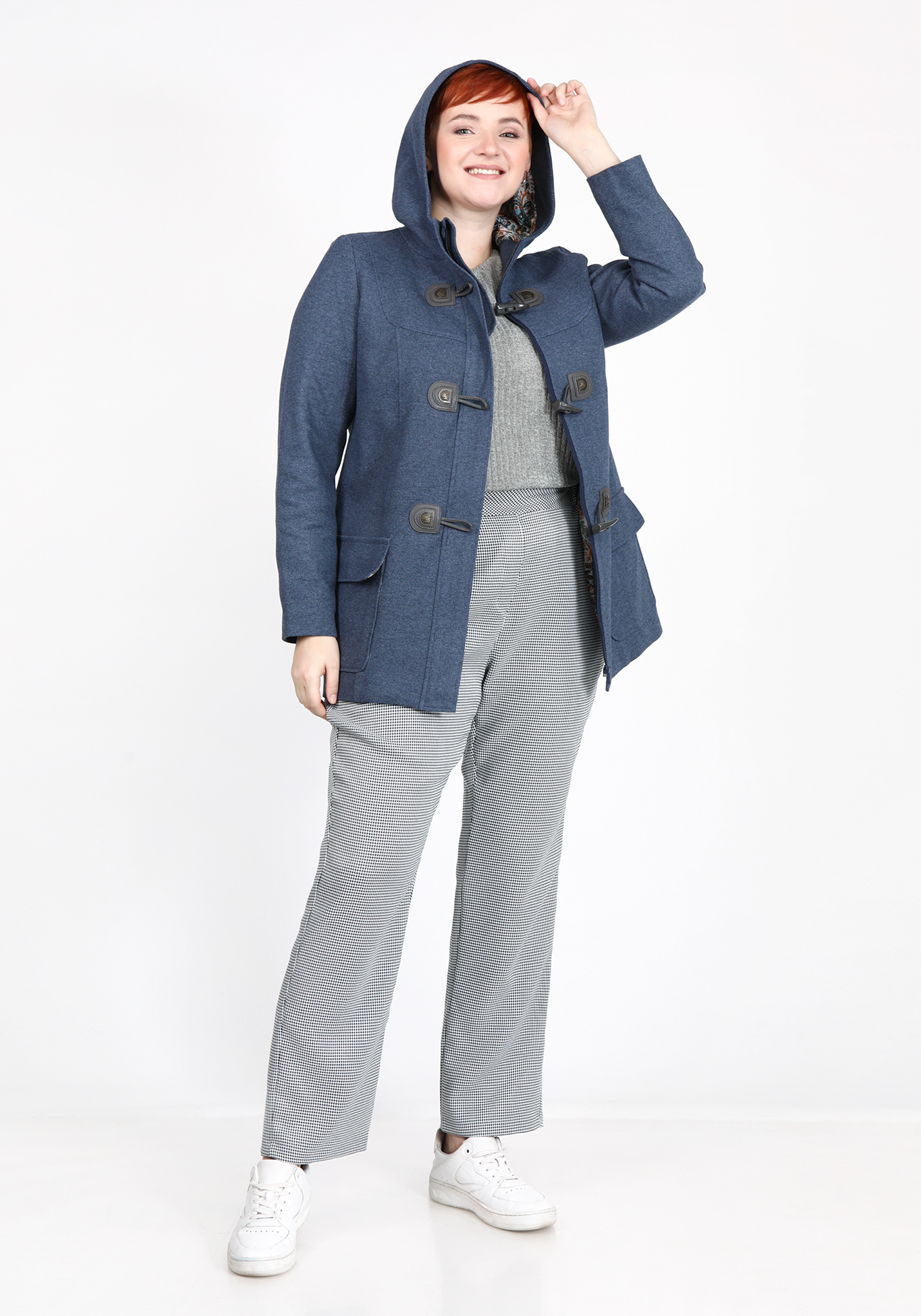 Пальто облегченное с капюшоном Новое Время, размер 48, цвет тёмно-синий - фото 2