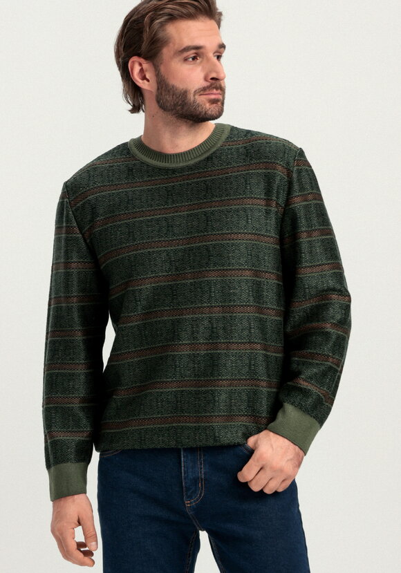 Джемпер в полоску с контрастными манжетами шир.  580, рис. 35