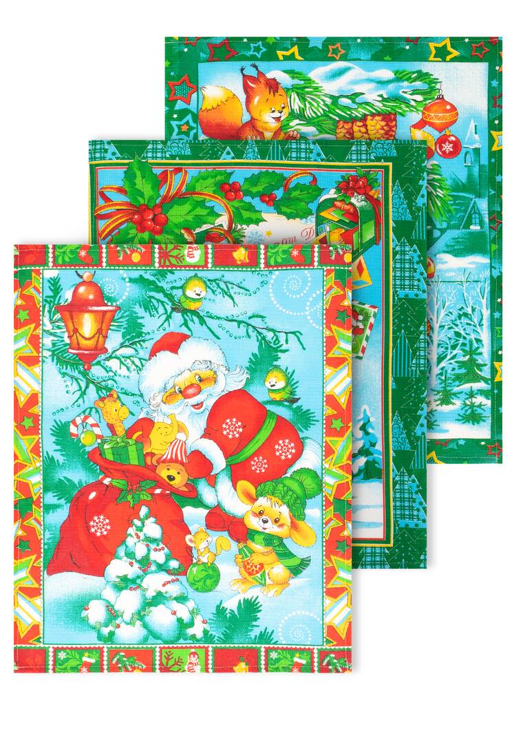 Комплект кухонных полотенец Гостинец, 3 шт шир.  750, рис. 1