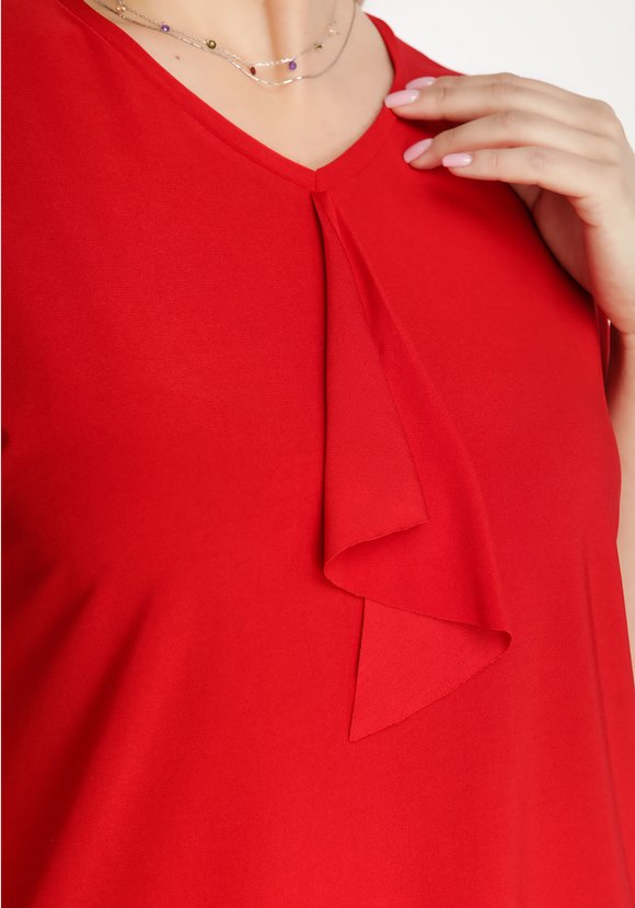 Блуза с воланом спереди шир.  580, рис. 15