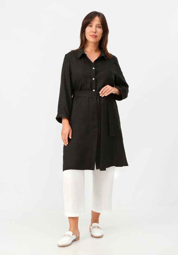 Туника с контрастными пуговицами на поясе шир.  580, рис. 10