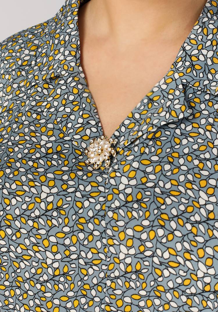 Блуза с цветочным принтом Лейла шир.  750, рис. 2