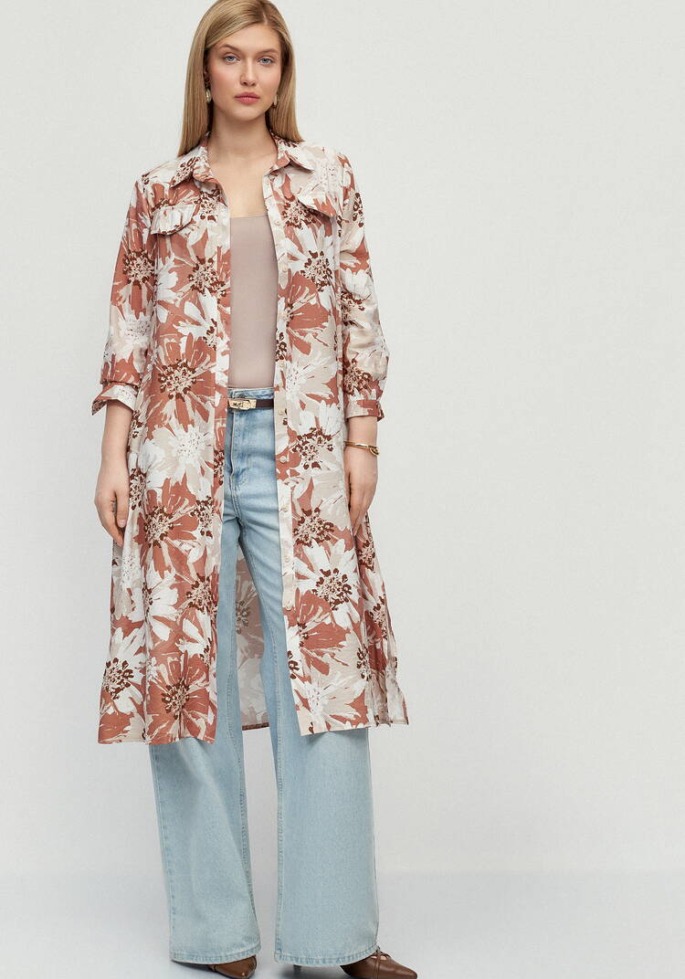 Платье-рубашка с принтом на поясе Вивьен шир.  750, рис. 2