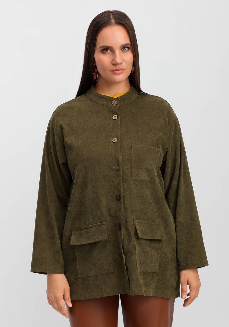 Рубашка оверсайз с воротником-стойкой шир.  750, рис. 12