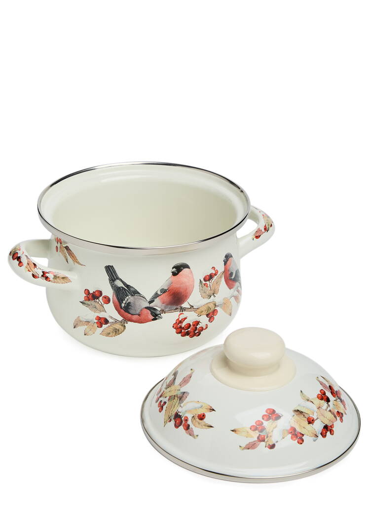 Кастрюля эмалированная Снегири шир.  750, рис. 2