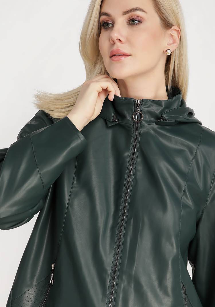 Куртка из экокожи с капюшоном шир.  750, рис. 8