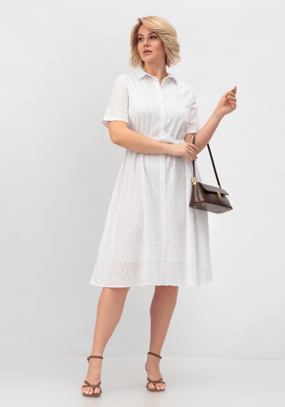 Платье из хлопка с поясом шир.  580, рис. 7