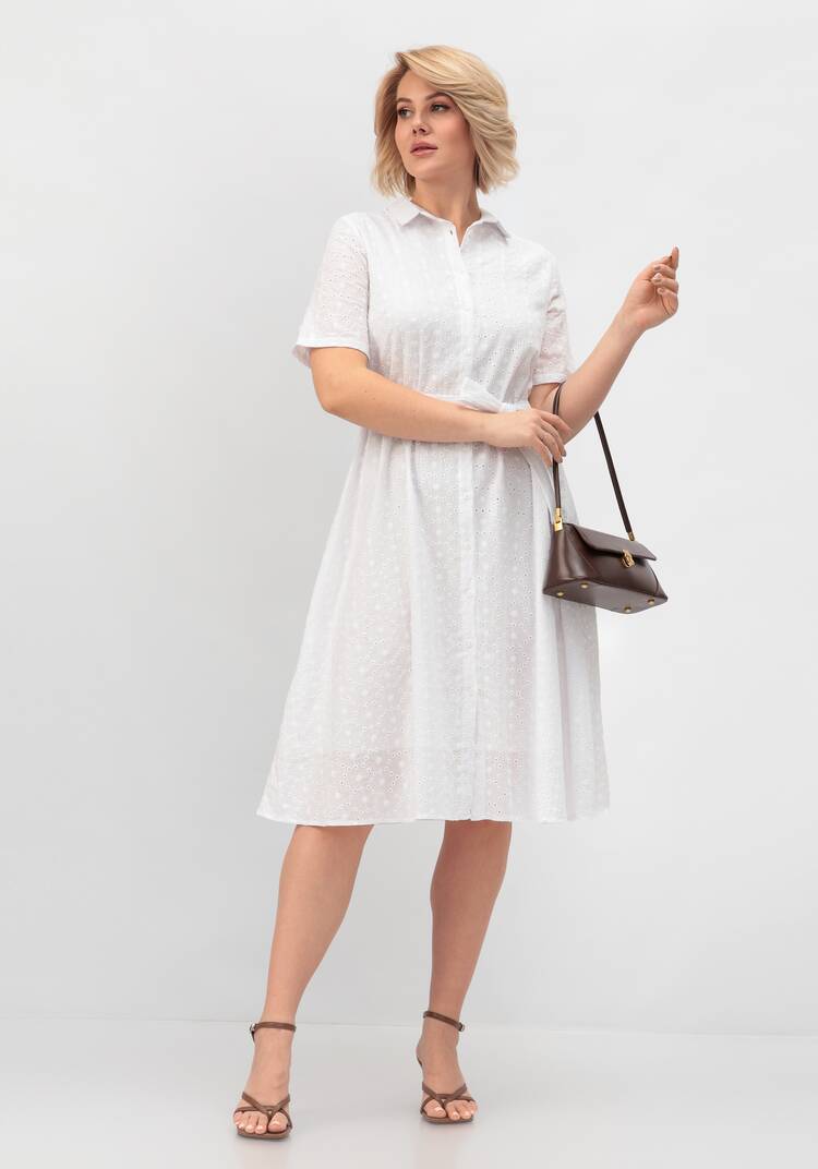 Платье из хлопка с поясом шир.  750, рис. 7