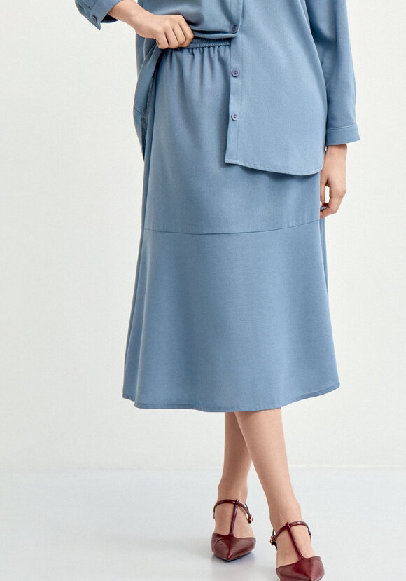 Юбка-годе изо льна шир.  580, рис. 2