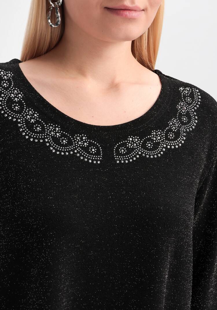 Туника с люрексом и декором из страз шир.  750, рис. 5