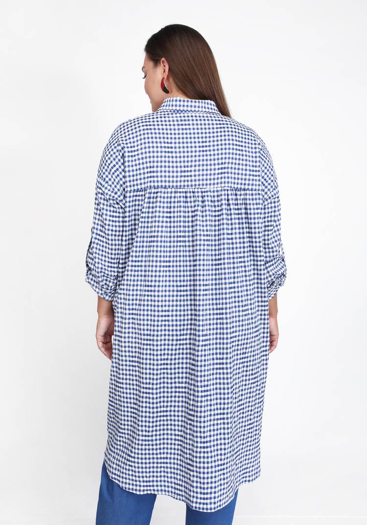 Рубашка удлиненная из хлопковой ткани шир.  750, рис. 6