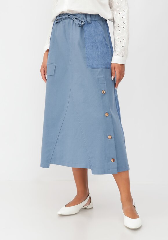 Юбка оригинального кроя с резинкой на поясе шир.  580, рис. 10