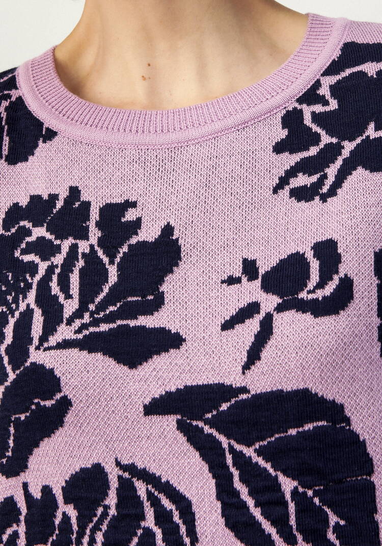 Джемпер с цветочно-лиственным принтом шир.  750, рис. 20