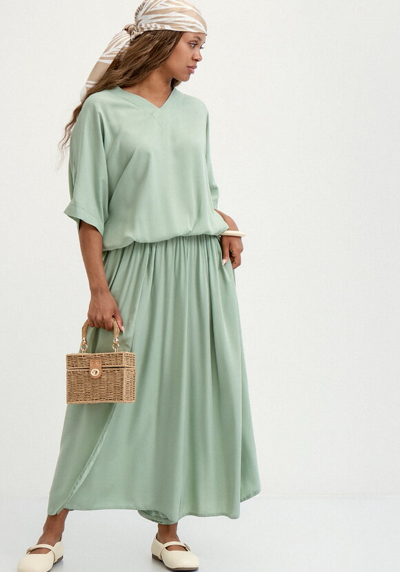 Юбка-брюки свободного кроя на резинке шир.  580, рис. 23