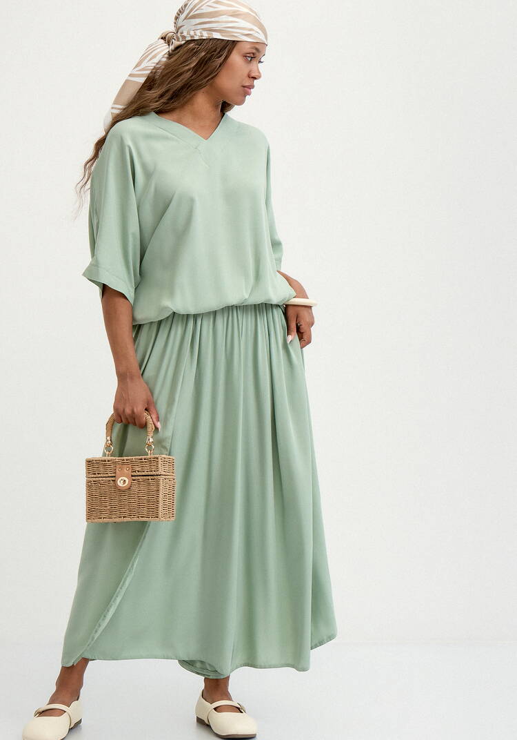 Юбка-брюки свободного кроя на резинке шир.  750, рис. 23