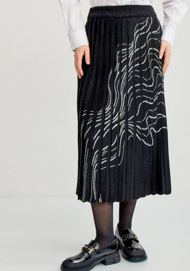 Юбка плиссе с абстрактным рисунком шир.  750, рис. 12