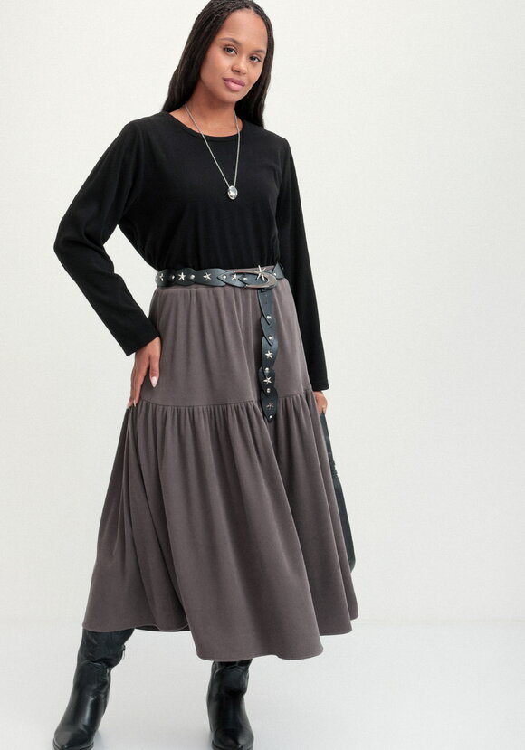 Юбка трикотажная свободного кроя на резинке шир.  580, рис. 15