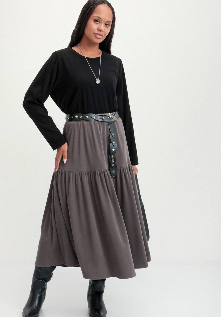 Юбка трикотажная свободного кроя на резинке шир.  750, рис. 15