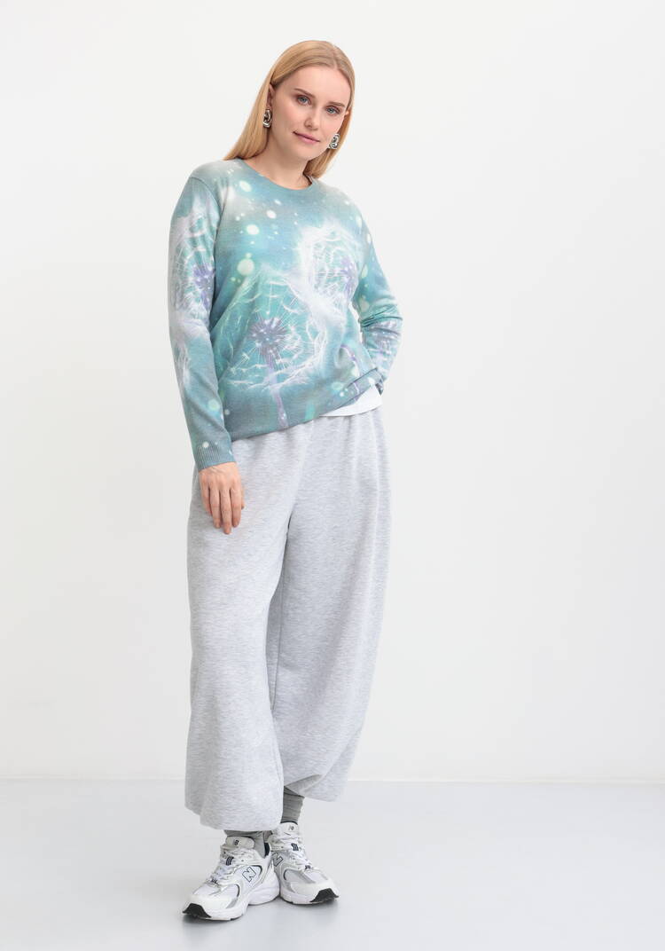 Джемпер Цветочная симфония шир.  750, рис. 7