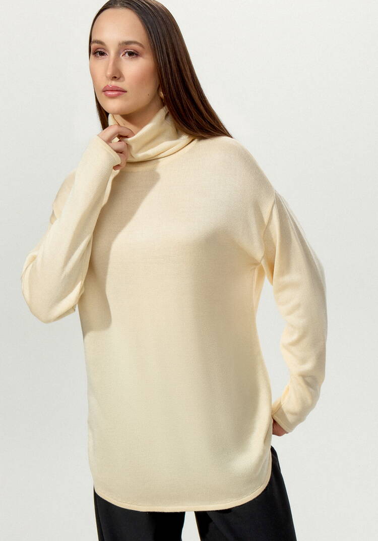 Удлиненная туника с воротником хомут шир.  750, рис. 8