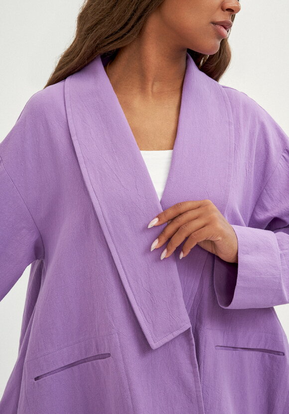 Кардиган свободный с оригинальным воротом шир.  580, рис. 5