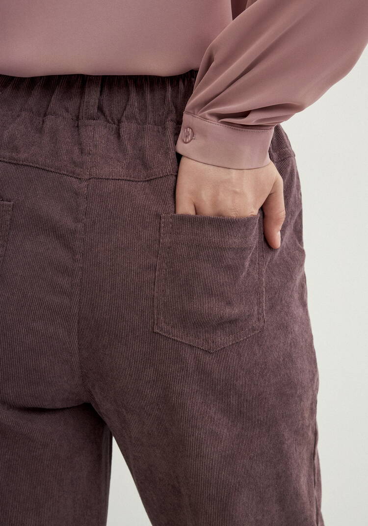Брюки из микровельвета с комфортным поясом шир.  750, рис. 7