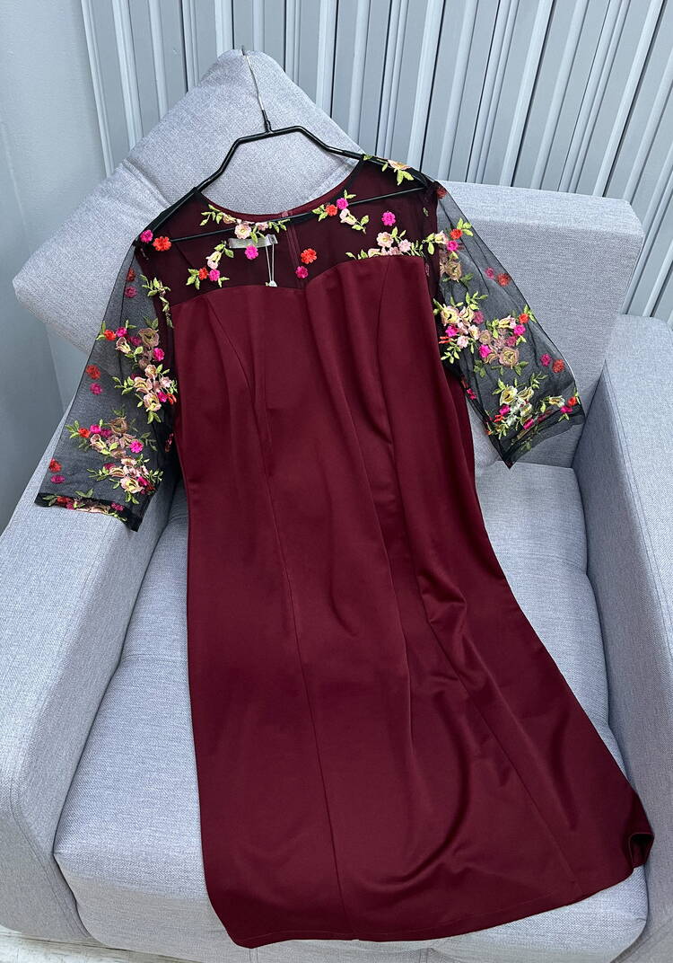 Платье с украшением рукавов Resale шир.  750, рис. 1