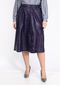 Юбка из перфорированной экокожи