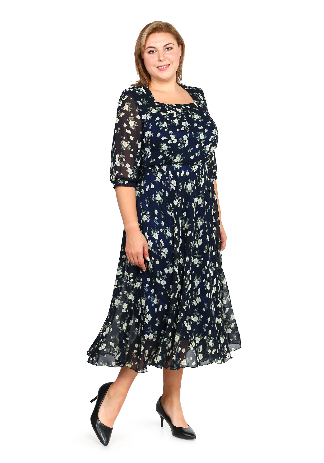 Платье Солнечное Настроение Bianka Modeno, цвет голубой, размер 45 - фото 9