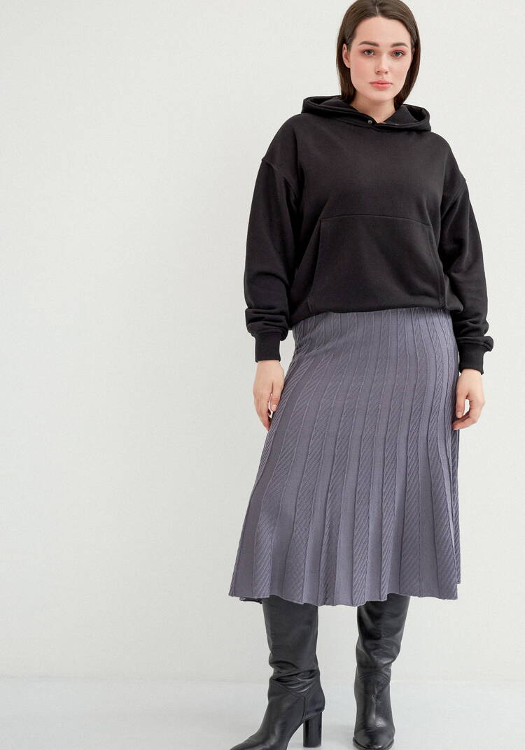 Юбка миди А-силуэта с переплетениями шир.  750, рис. 6