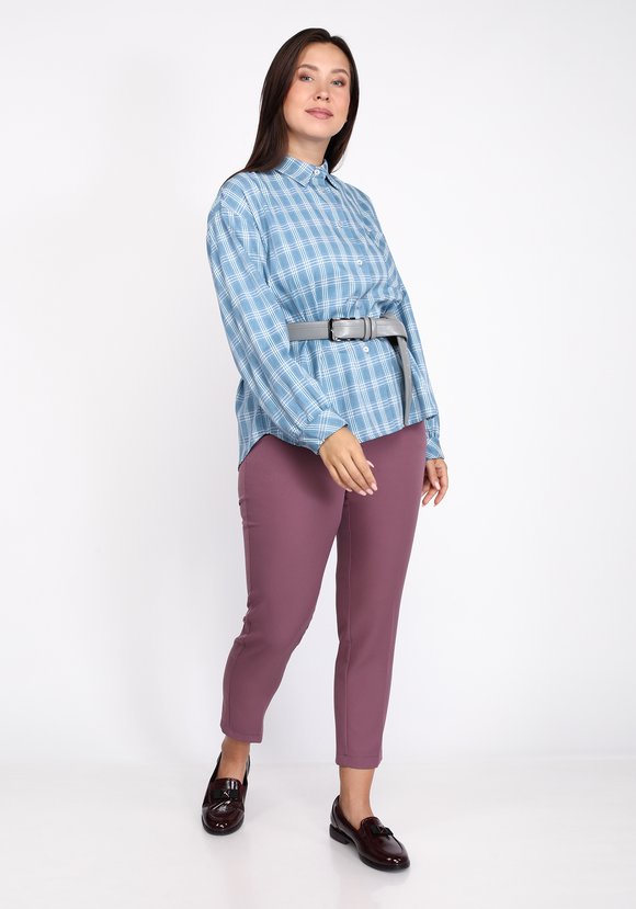 Рубашка из хлопка в клетку шир.  580, рис. 10